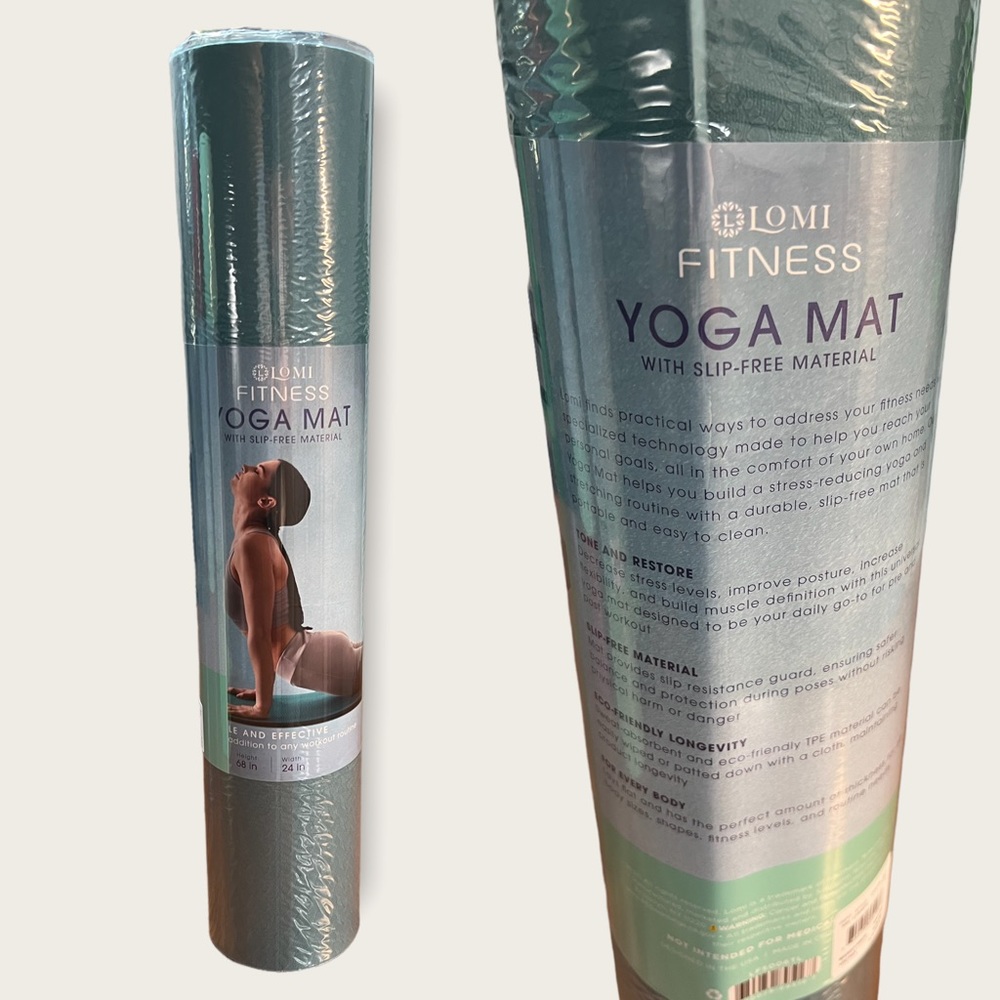LOMI 6MM Yoga Mat Color Teal NEW